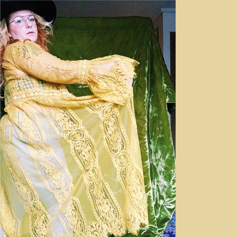 BOHO YELLOW LACE DUSTER